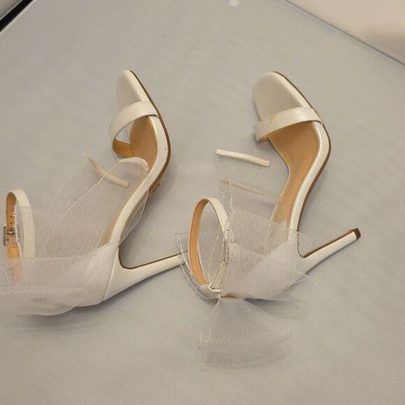 SODA ELEGANT STILETTO STRAPPY HEEL  with BOW SANDAL - Picture 13 of 16